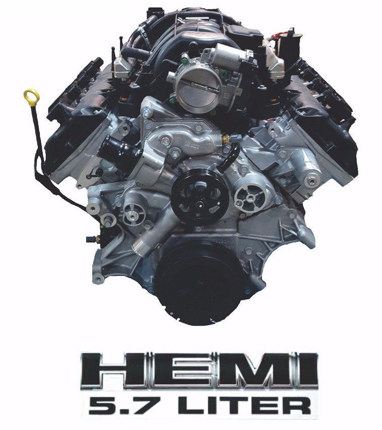 Mopar 5.7L 345 C.I.D. Hemi Long Block Crate Engine Non-MDS Mopar - Click Image to Close